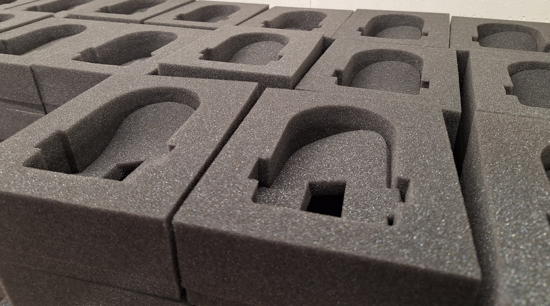 Image showing flexible polyurethane foam boxes close up