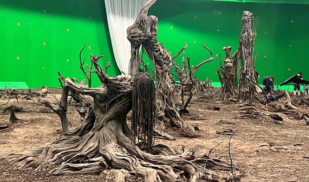 The Gorge set construction (2025 film)