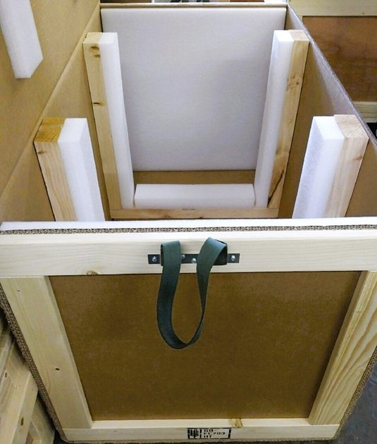 CA flute Batten-end case with foam & timber inserts