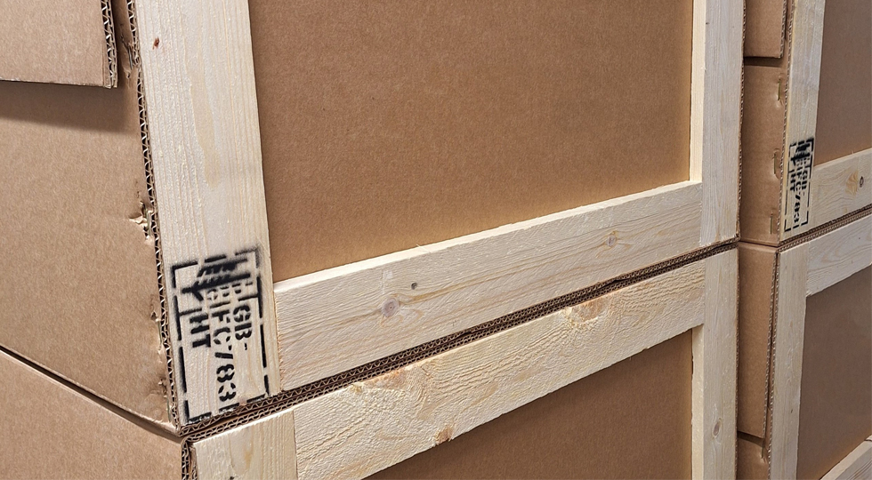 wooden crate corrugated