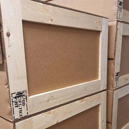 image showing wooden crate corrugated 